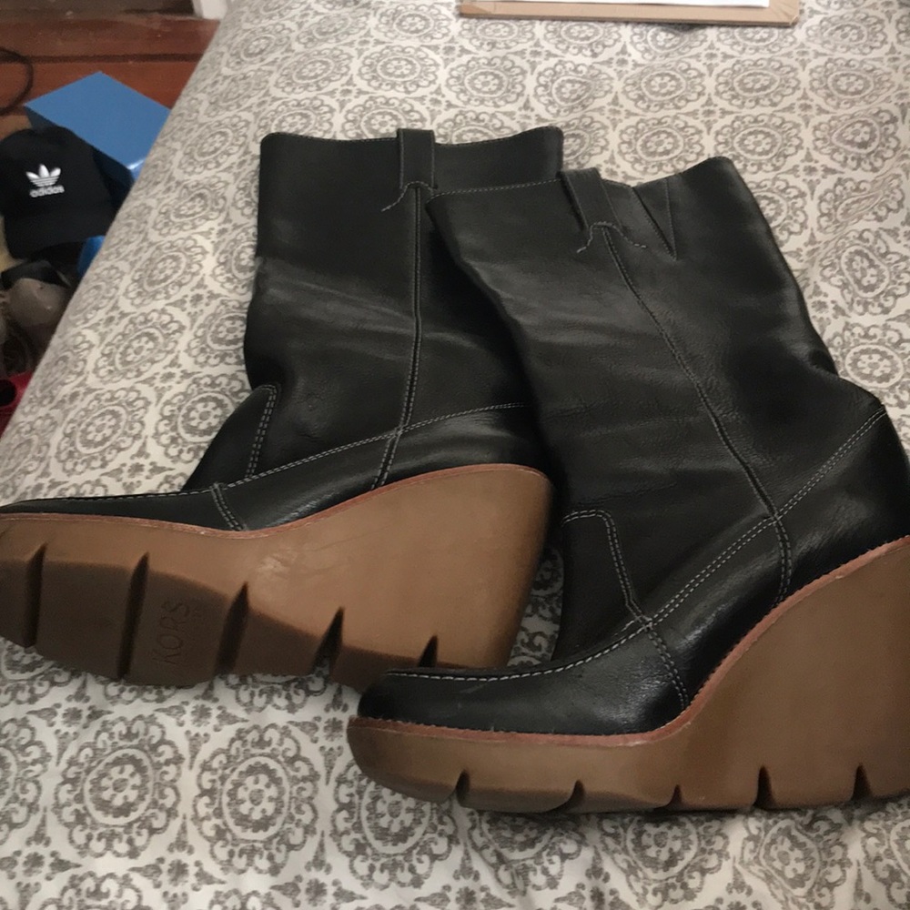 Women’s Michael Kors leather wedge boots